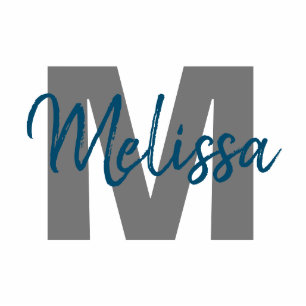 Gepersonaliseerd monogram fotobeeldje magneet