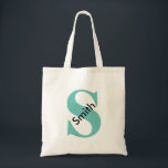 Gepersonaliseerd monogram Gepersonaliseerd naam Tote Bag<br><div class="desc">Deze gepersonaliseerde naam monogram schattige  canvas tas is het beste cadeauidee voor bruid en bruidsmeisje op bruiloften.</div>
