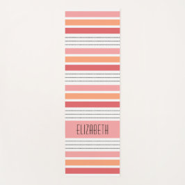 Gepersonaliseerd monogram gestreept yogamat