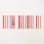 Gepersonaliseerd monogram gestreept yogamat (Voorkant (horizontaal))