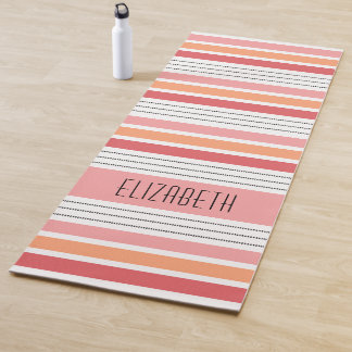 Gepersonaliseerd monogram gestreept yogamat
