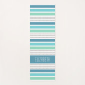 Gepersonaliseerd monogram gestreept yogamat (Voorkant)