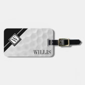 Gepersonaliseerd Monogram Golf Ball Bagagelabel (Voorkant horizontaal)