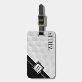 Gepersonaliseerd Monogram Golf Ball Bagagelabel (Voorkant verticaal)