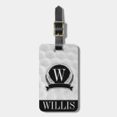 Gepersonaliseerd Monogram Golf Ball Bagagelabel (Voorkant verticaal)