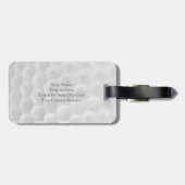 Gepersonaliseerd Monogram Golf Ball Bagagelabel (Achterkant horizontaal)
