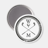 Gepersonaliseerd Monogram Golf Magneet (Voorkant / Achterkant)