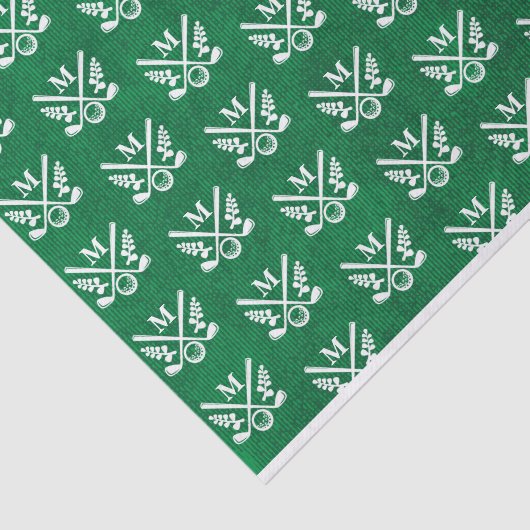 Gepersonaliseerd Monogram Golf Tissuepapier (Detail)