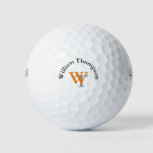 gepersonaliseerd monogram golfballen (Voorkant)