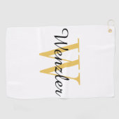 Gepersonaliseerd monogram golfhanddoek (Horizontaal)