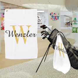Gepersonaliseerd monogram golfhanddoek