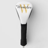 Gepersonaliseerd monogram golfheadcover (Voorkant)