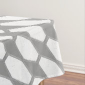 Gepersonaliseerd monogram grijs geometrisch patroo tafelkleed (Voorbeeld)