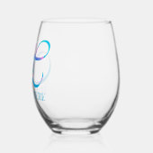 Gepersonaliseerd Monogram "H" Naam Abstract Spring Wijnglas Zonder Voet (Links)