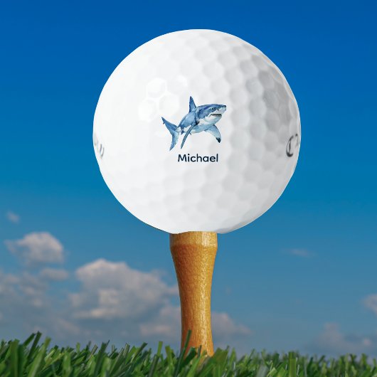 Gepersonaliseerd monogram haai golfballen