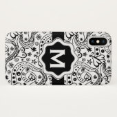 Gepersonaliseerd monogram harten liefdesbrood Case-Mate iPhone case (Achterkant (horizontaal))