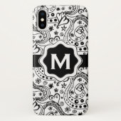 Gepersonaliseerd monogram harten liefdesbrood Case-Mate iPhone case (Achterkant)