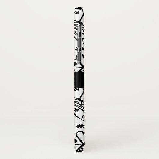 Gepersonaliseerd monogram harten liefdesbrood Case-Mate iPhone case (Achterkant/links)