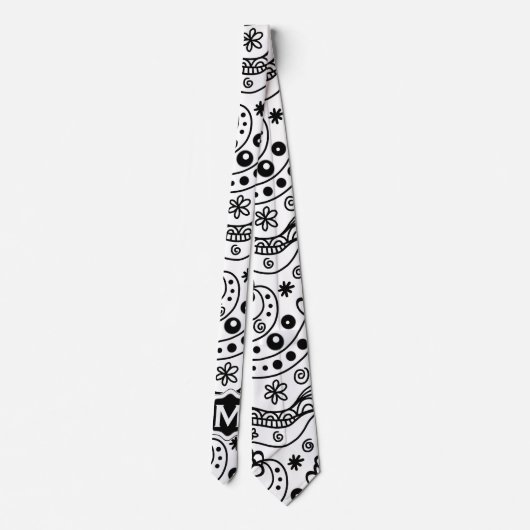 Gepersonaliseerd monogram harten liefdesbrood stropdas (Achterkant)