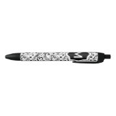 Gepersonaliseerd monogram harten liefdesbrood zwarte inkt pen (Bodem)