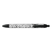 Gepersonaliseerd monogram harten liefdesbrood zwarte inkt pen (Achterkant)