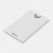 Gepersonaliseerd monogram  hertengewei logo post-it® notes (Schuin)