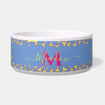 Gepersonaliseerd Monogram Hondenbot Cartoon Groot 