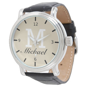 Gepersonaliseerd monogram horloge