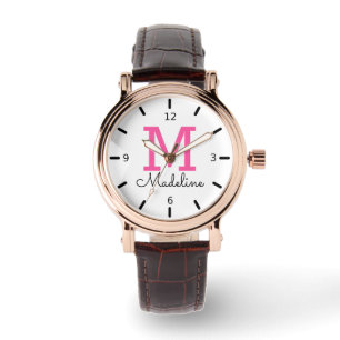 Gepersonaliseerd monogram horloge