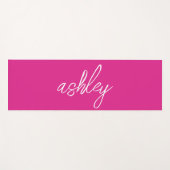 Gepersonaliseerd Monogram Hot Pink Yogamat (Voorkant (horizontaal))