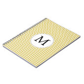 Gepersonaliseerd Monogram - Houndstooth Patroon Ge Notitieboek (Linkerzijde)