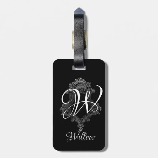 Gepersonaliseerd monogram Initiaal Bagagelabel (Achterkant verticaal)