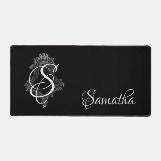 Gepersonaliseerd monogram Initiaal Bureaumat (Voorkant)