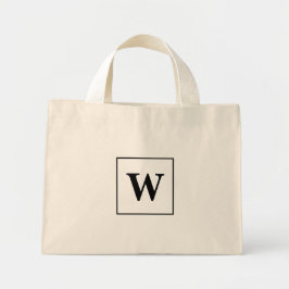Gepersonaliseerd Monogram Initiaal Elegant Mini Tote Bag