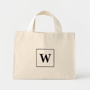 Gepersonaliseerd Monogram Initiaal Elegant Mini Tote Bag