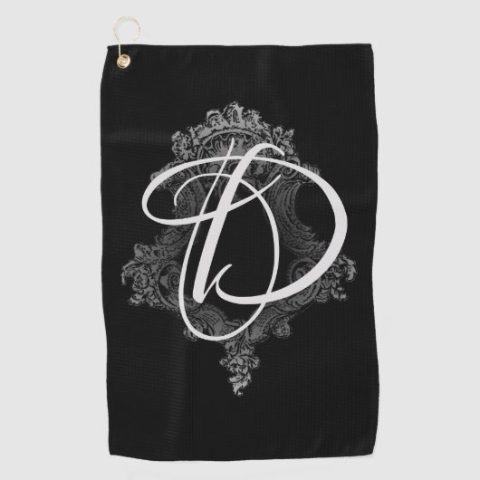 Gepersonaliseerd monogram Initiaal Golfhanddoek (Voorkant)