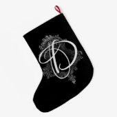 Gepersonaliseerd monogram Initiaal Grote Kerstsok (Achterkant (Hangend))