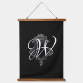 Gepersonaliseerd monogram Initiaal Hangend Wandkleed (Voorkant)