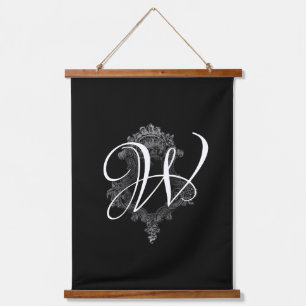 Gepersonaliseerd monogram Initiaal Hangend Wandkleed