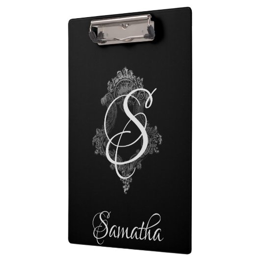 Gepersonaliseerd monogram Initiaal Klembord (Links)