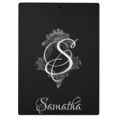 Gepersonaliseerd monogram Initiaal Klembord (Achterkant)