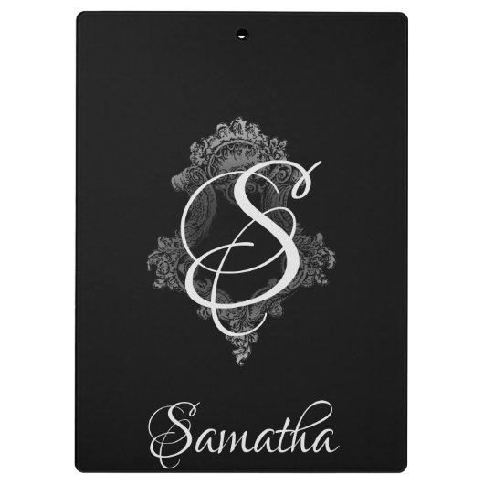 Gepersonaliseerd monogram Initiaal Klembord (Achterkant)