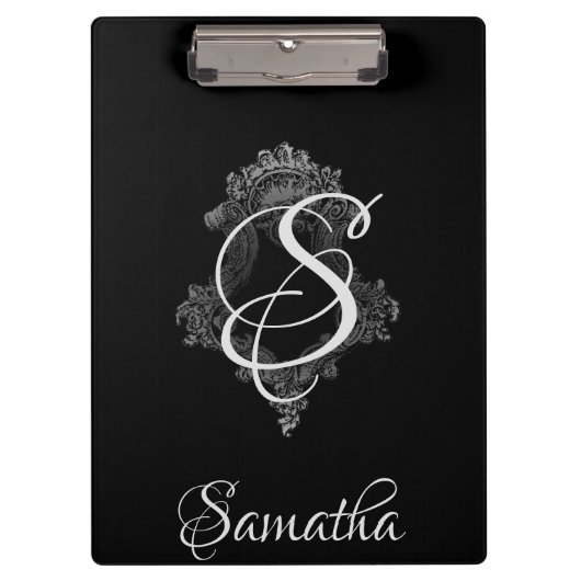 Gepersonaliseerd monogram Initiaal Klembord (Voorkant)