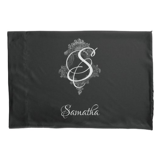 Gepersonaliseerd monogram Initiaal Kussensloop (Voorkant)