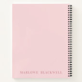Gepersonaliseerd Monogram Initiaal Letter Blush Ro Notitieboek (Achterkant)