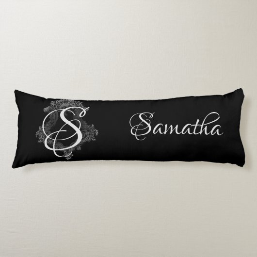 Gepersonaliseerd monogram Initiaal Lichaamskussen (Voorkant)