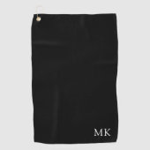 Gepersonaliseerd Monogram Initiaal Modern Golfhanddoek (Voorkant)