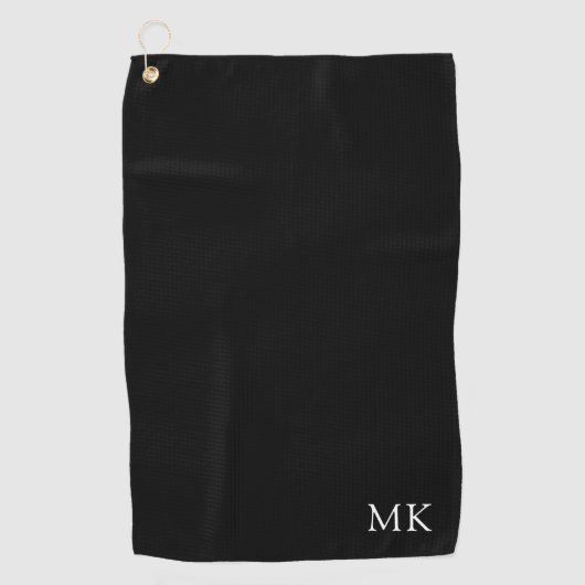 Gepersonaliseerd Monogram Initiaal Modern Golfhanddoek (Voorkant)
