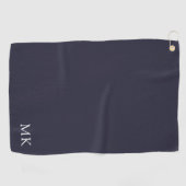 Gepersonaliseerd monogram Initiaal Moderne Donkere Golfhanddoek (Horizontaal)