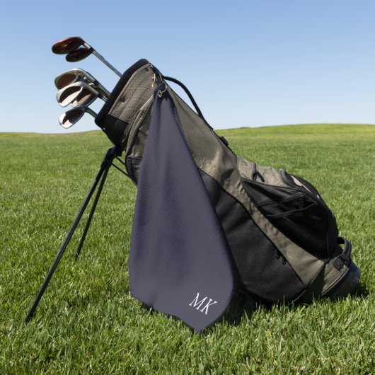 Gepersonaliseerd monogram Initiaal Moderne Donkere Golfhanddoek (Groen)